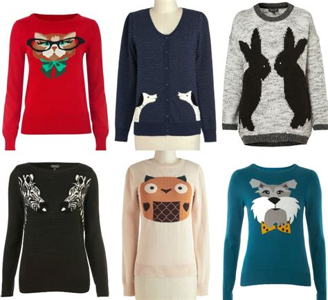 animal motif jumpers.